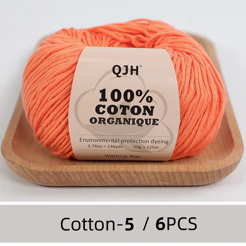 6 PC / 100% Cotton Summer Soft Yarn