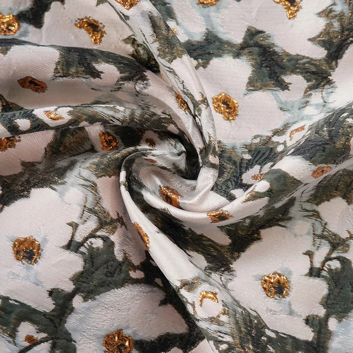 Mito Ink Style Flower Yarn Dyed Jacquard