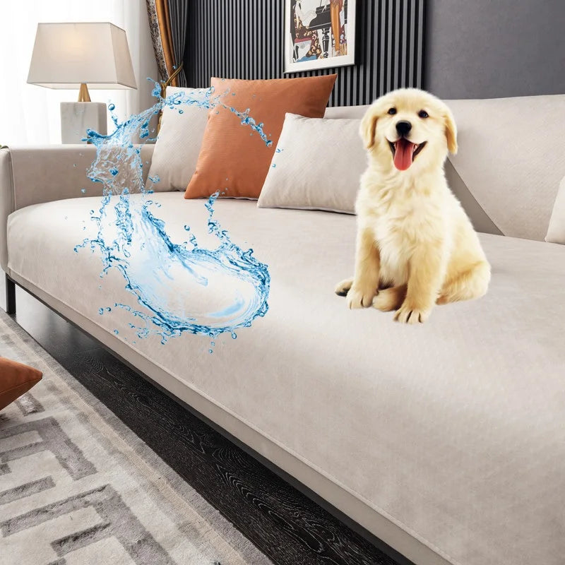 5 COLORS / 19 SIZES /  Faux Leather Water Proof Repellent Sofa Cover Couch Cover Protector Slipcover