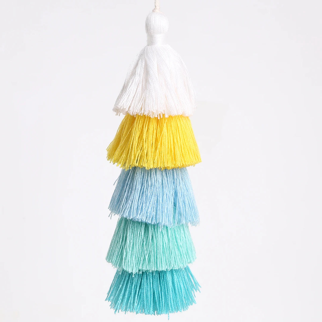 Valure 12cm Polyester Cotton 5 Layers Colorful Key Tassels