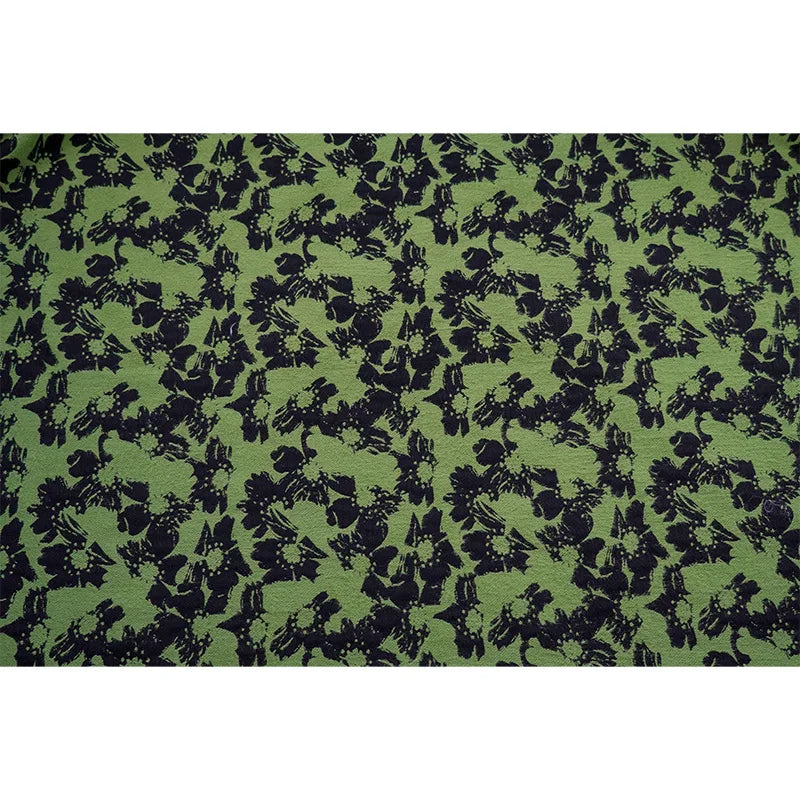 Mubarak Dark Green Yarn Dyed Jacquard Fabric