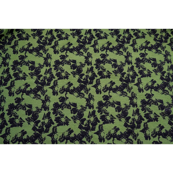 Mubarak Dark Green Yarn Dyed Jacquard Fabric