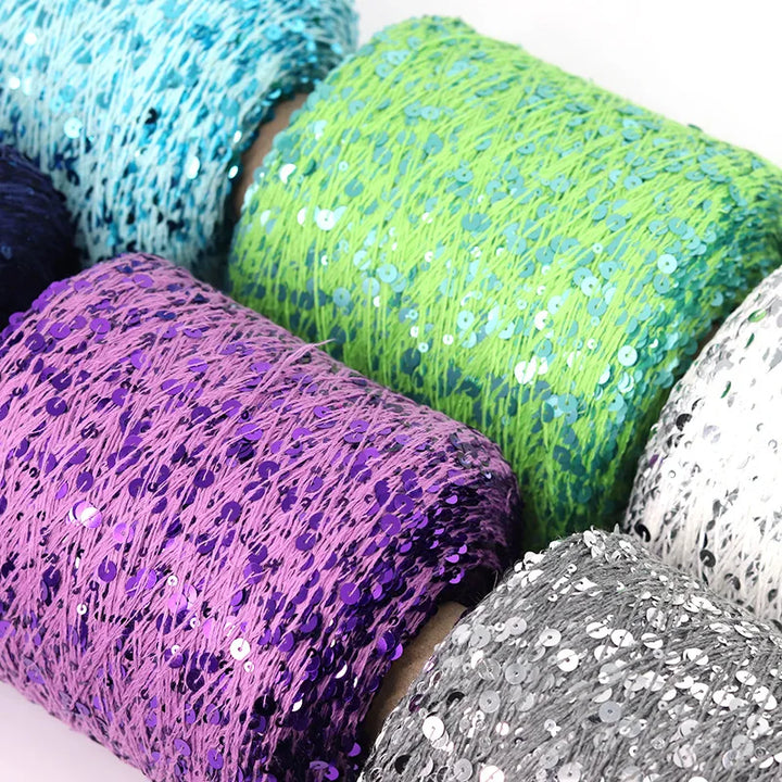 50g Metallic Sequin Yarn Sparkle Glitter