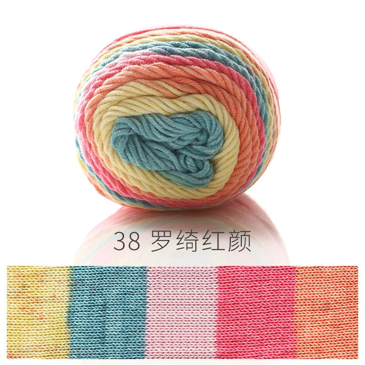 100g Ball Rainbow Cotton Yarn
