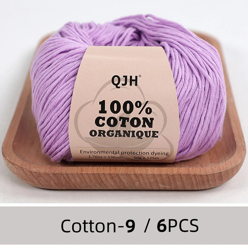 6 PC / 100% Egyptian Cotton Summer Soft Yarn