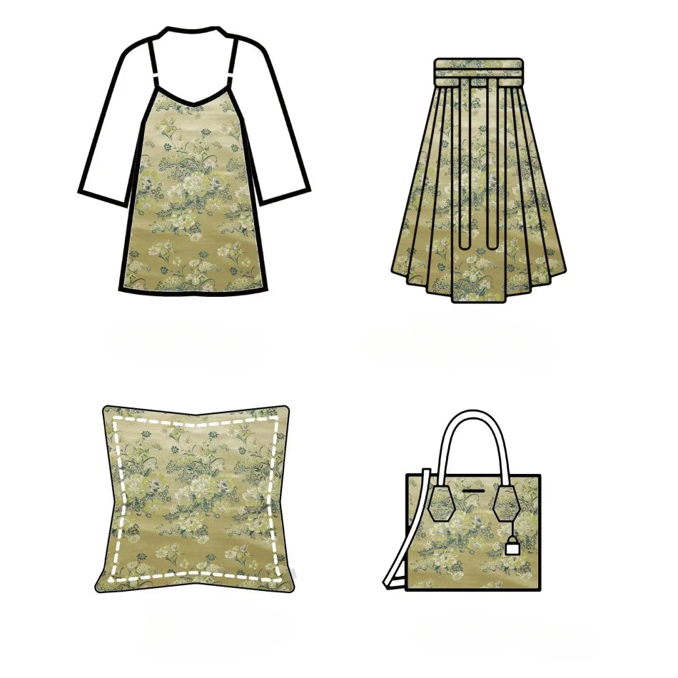 Bertrand Peony Flower Woven Brocade Jacquard Fabric