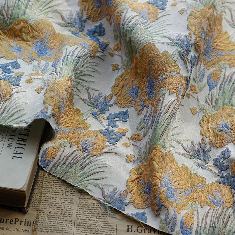 Fair Floral Woven 3D Jacquard Fabric