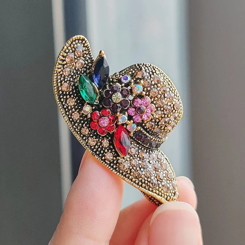 Aba Rhinestone Brooch