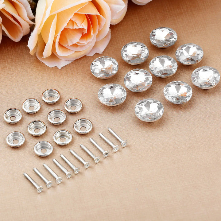 10pc 20mm Upholstery Crystal Glass Upholstery Nails
