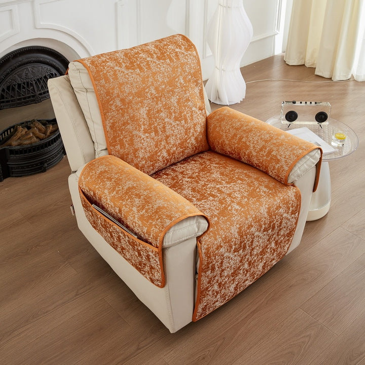 6 COLORS / Two Tone Jacquard Armchair Recliner Cover Couch Protector Sofa Throw For Couches Sectional Slipcover
