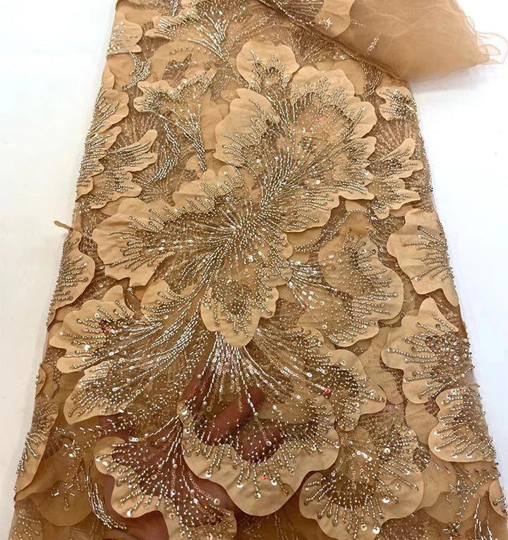 5 YARDS / 10 COLORS / Seraphine Beaded Embroidery Bridal Mesh Lace Fabric