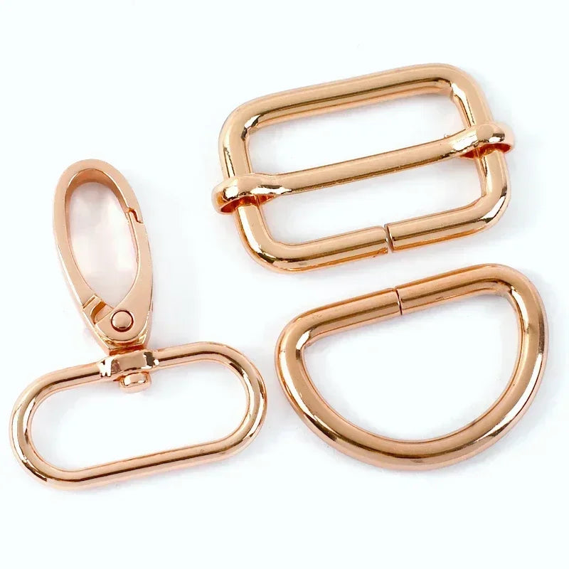 2 SET / 16-38mm Metal Buckles D Ring DIY Accessories Lobster Buckle Set