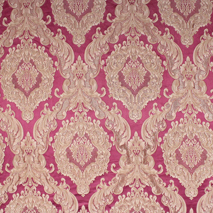 Eldenburg  Magenta Textured Damask Jacquard Brocade Fabric