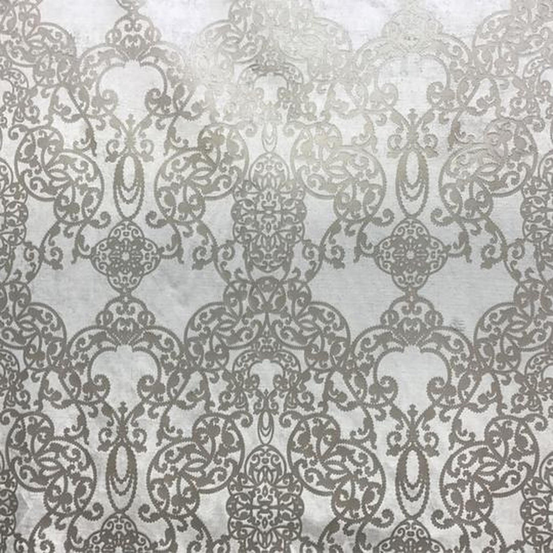 Valence Damask Foil Print Velvet Fabric by the Yard | 7 Colors