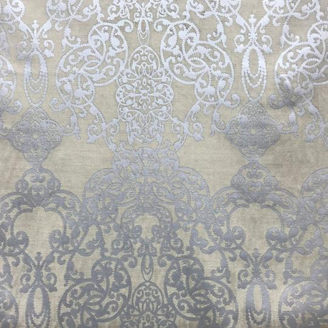Valence Damask Foil Print Velvet Fabric by the Yard | 7 Colors