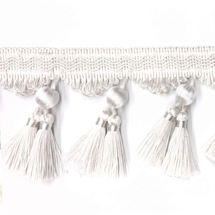 4" Valletta Off-White Tassel Trim Fringe