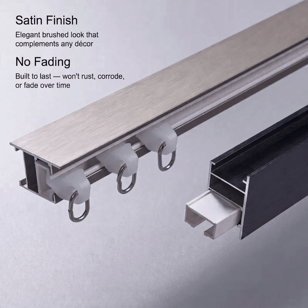 Veltrano Modern Aluminium Double Curtain Track