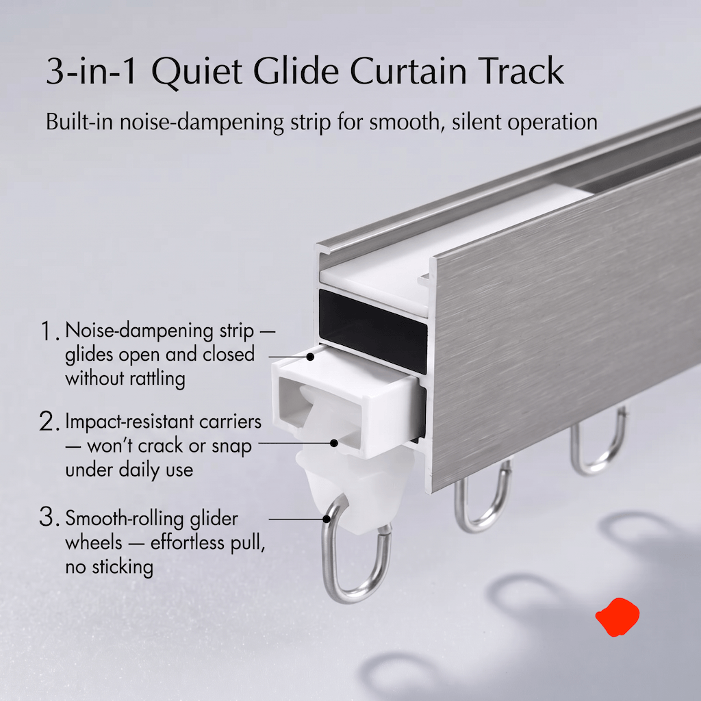 Veltrano Modern Aluminium Double Curtain Track