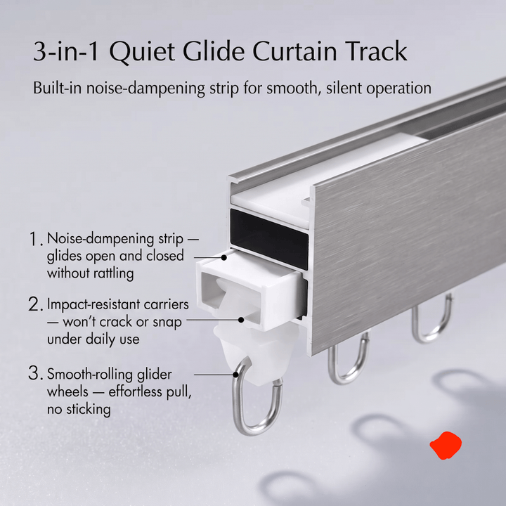Veltrano Modern Aluminium Double Curtain Track