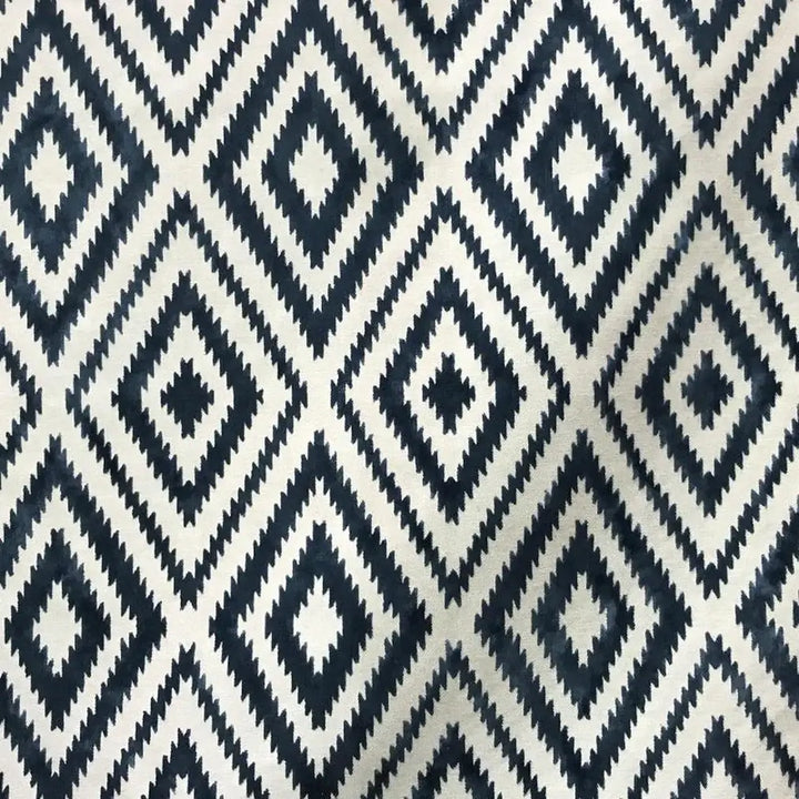 Nerisse Zigzag Geometric Velvet Fabric | 4 Colors