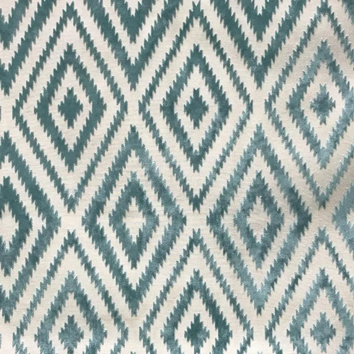 Nerisse Zigzag Geometric Velvet Fabric | 4 Colors