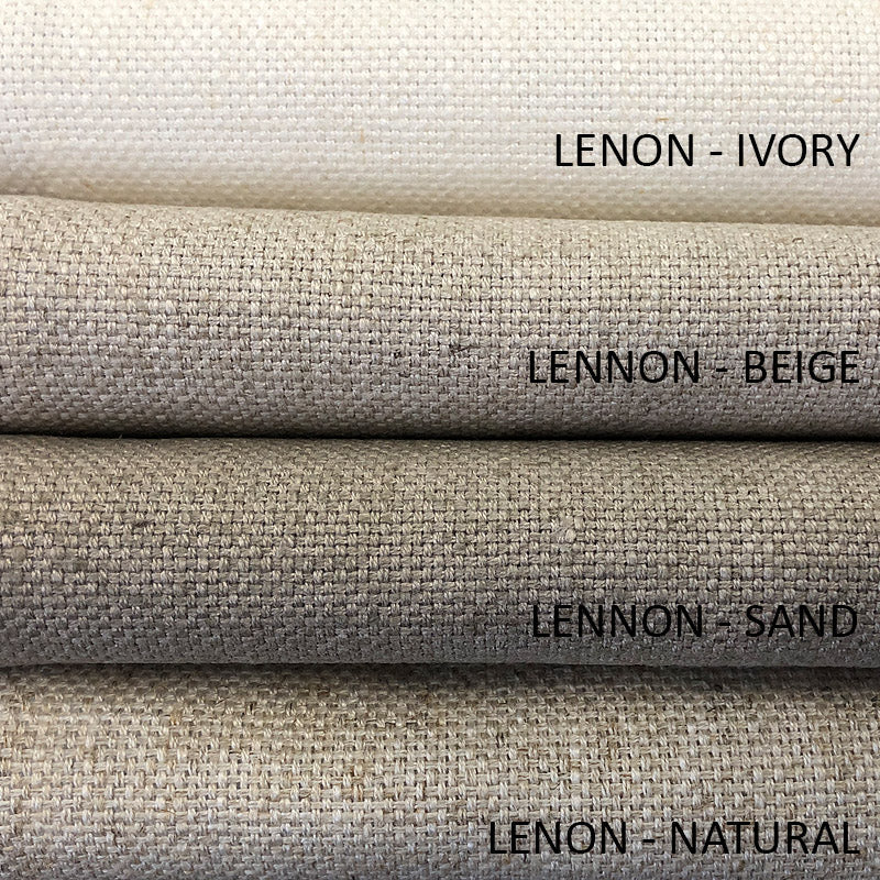 Lennon Fabric | Solid Linen Blend Fabric | Drapery & Curtain Fabric and Upholstery Fabric