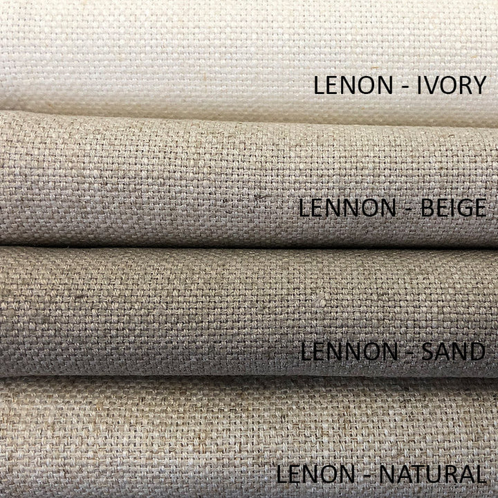 Lennon Fabric | Solid Linen Blend Fabric | Drapery & Curtain Fabric and Upholstery Fabric