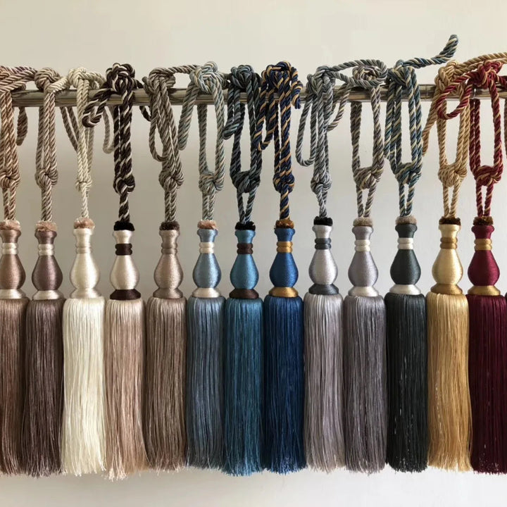 6 COLORS / Pixie Decorative Curtain Drapery Holdback Tieback / PAIR