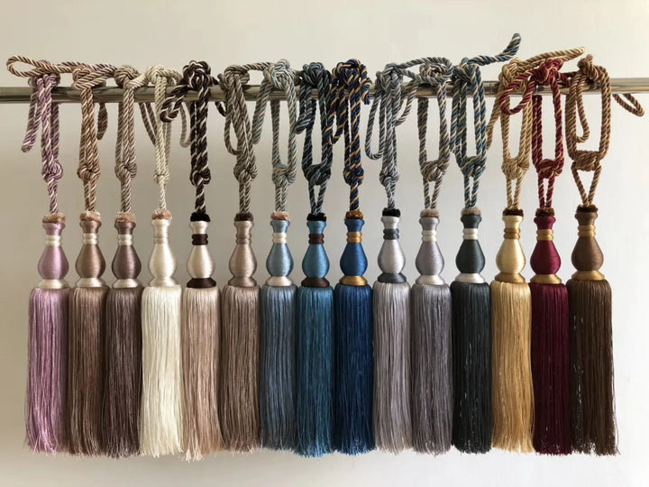 6 COLORS / Pixie Decorative Curtain Drapery Holdback Tieback / PAIR