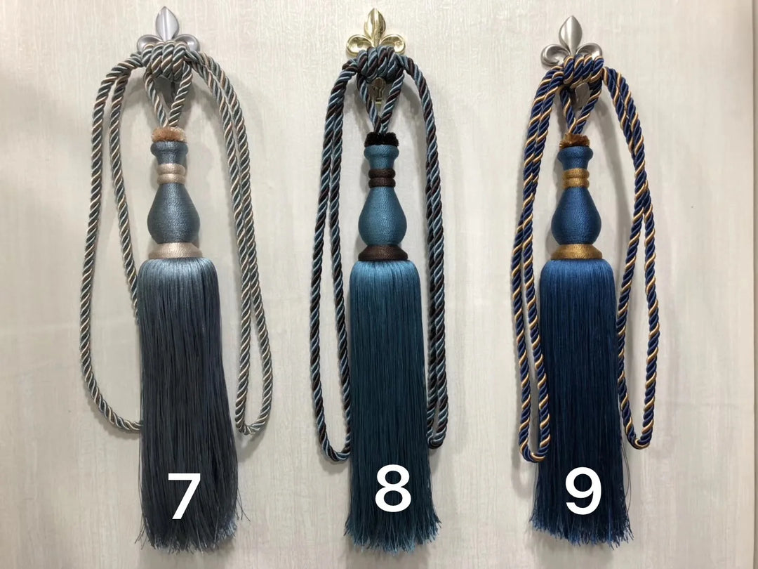 6 COLORS / Pixie Decorative Curtain Drapery Holdback Tieback / PAIR