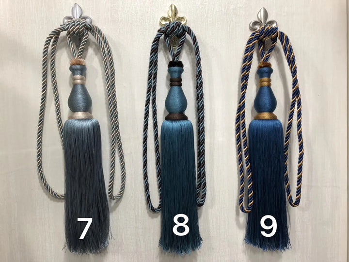 6 COLORS / Pixie Decorative Curtain Drapery Holdback Tieback / PAIR