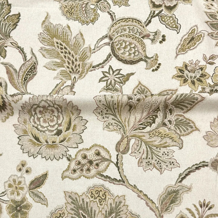 Adelina Flower Sage Cotton Linen Fabric