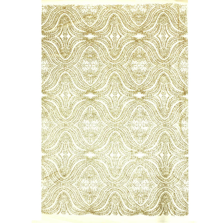 Angelica Metallic SILVER Glitter Embroidery Mesh Lace Fabric / Vendu au mètre 