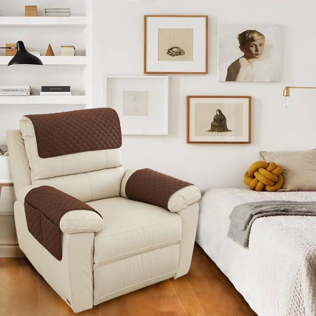 7 COLORI / Set da 3 pezzi Copripoltrona trapuntata per poltrona reclinabile Antiscivolo Protezione per divano per divani Fodera 
