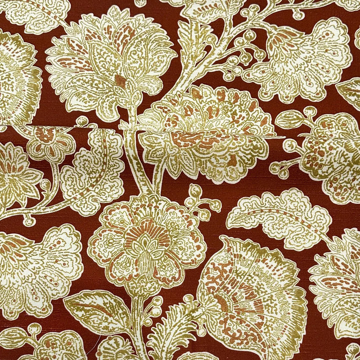Davinia Bloom Rust 100% Cotton Fabric