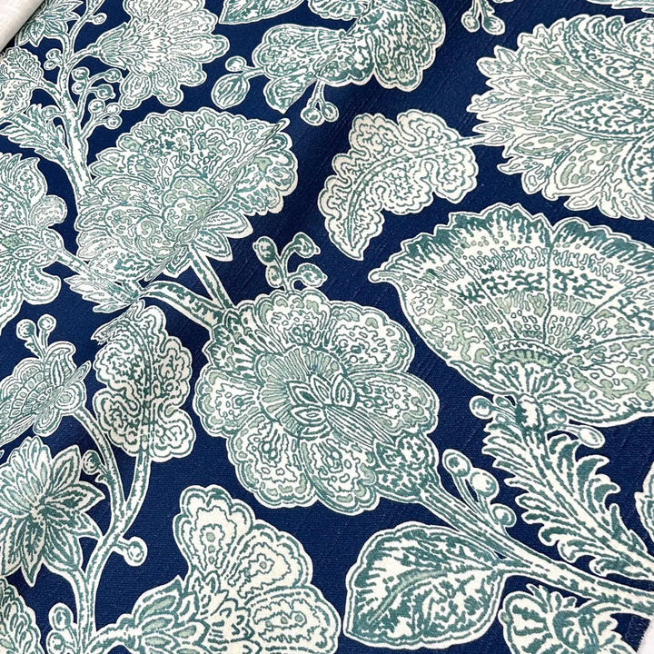 Davinia Bloom Dark Blue 100% Cotton Fabric