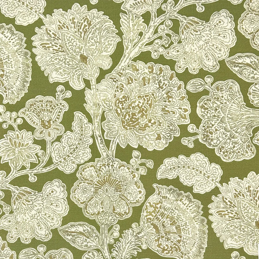 Davinia Bloom Sage Green 100% Cotton Fabric
