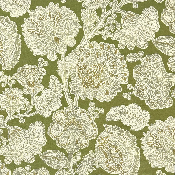 Davinia Bloom Sage Green 100% Cotton Fabric