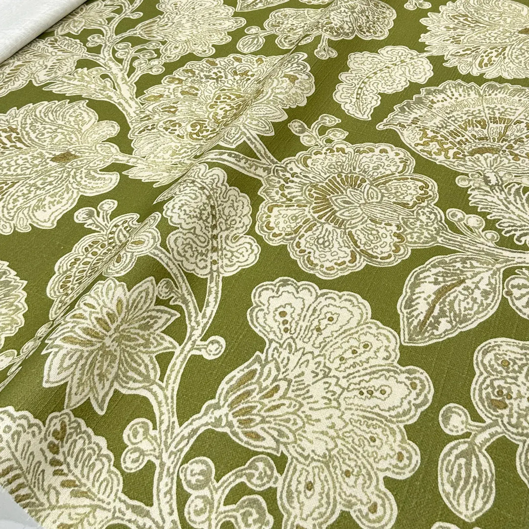 Davinia Bloom Sage Green 100% Cotton Fabric