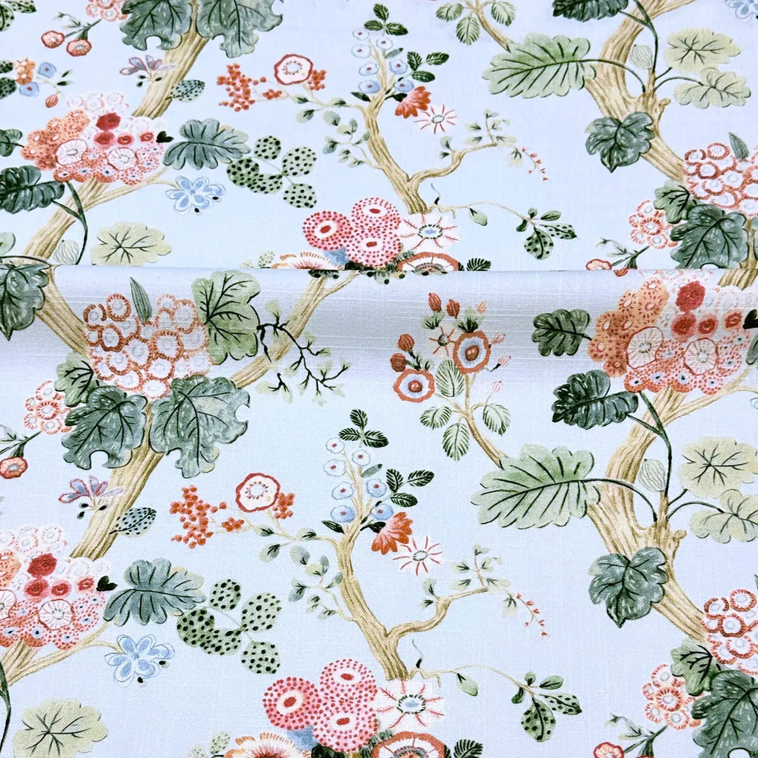 Alice Baby Blue Bloom Garden 100% Cotton Fabric