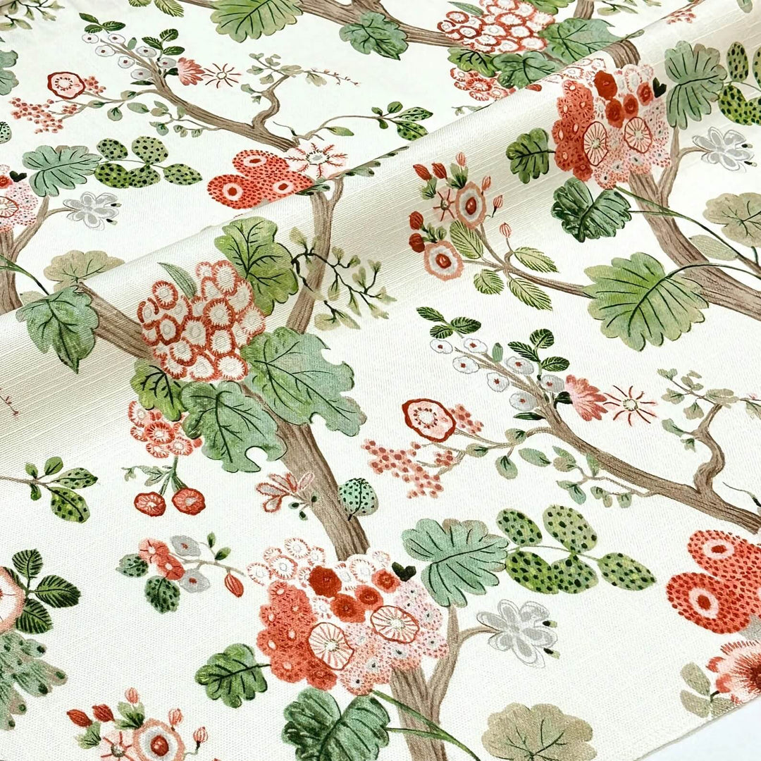 Alice Peony Light Yellow Bloom Garden 100% Cotton Fabric