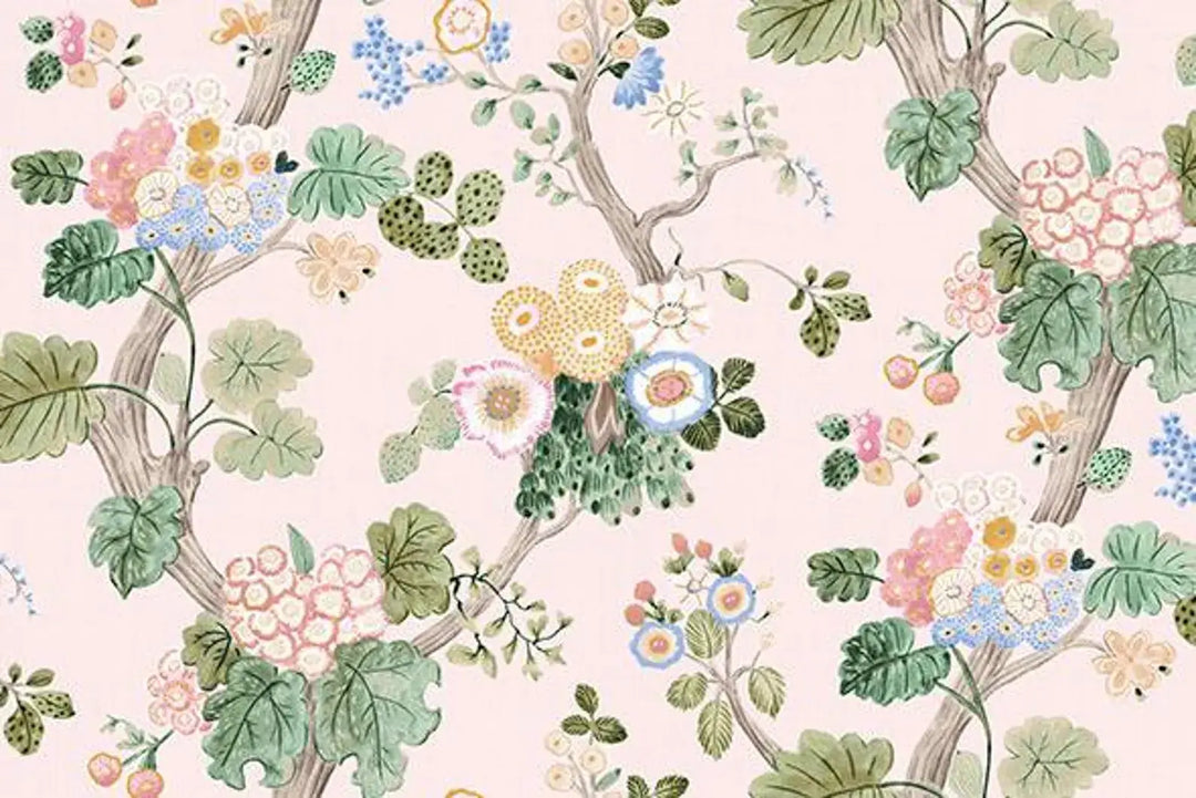 Alice Pink Petal Bloom Garden 100% Cotton Fabric