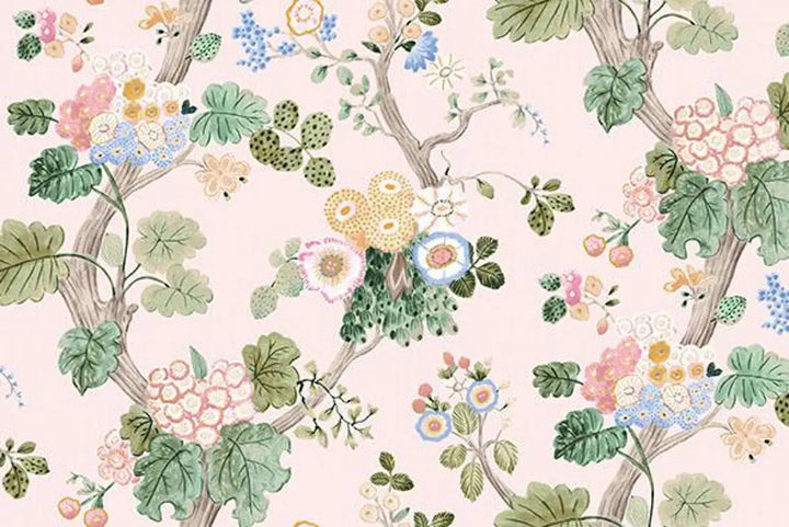 Alice Pink Petal Bloom Garden 100% Cotton Fabric
