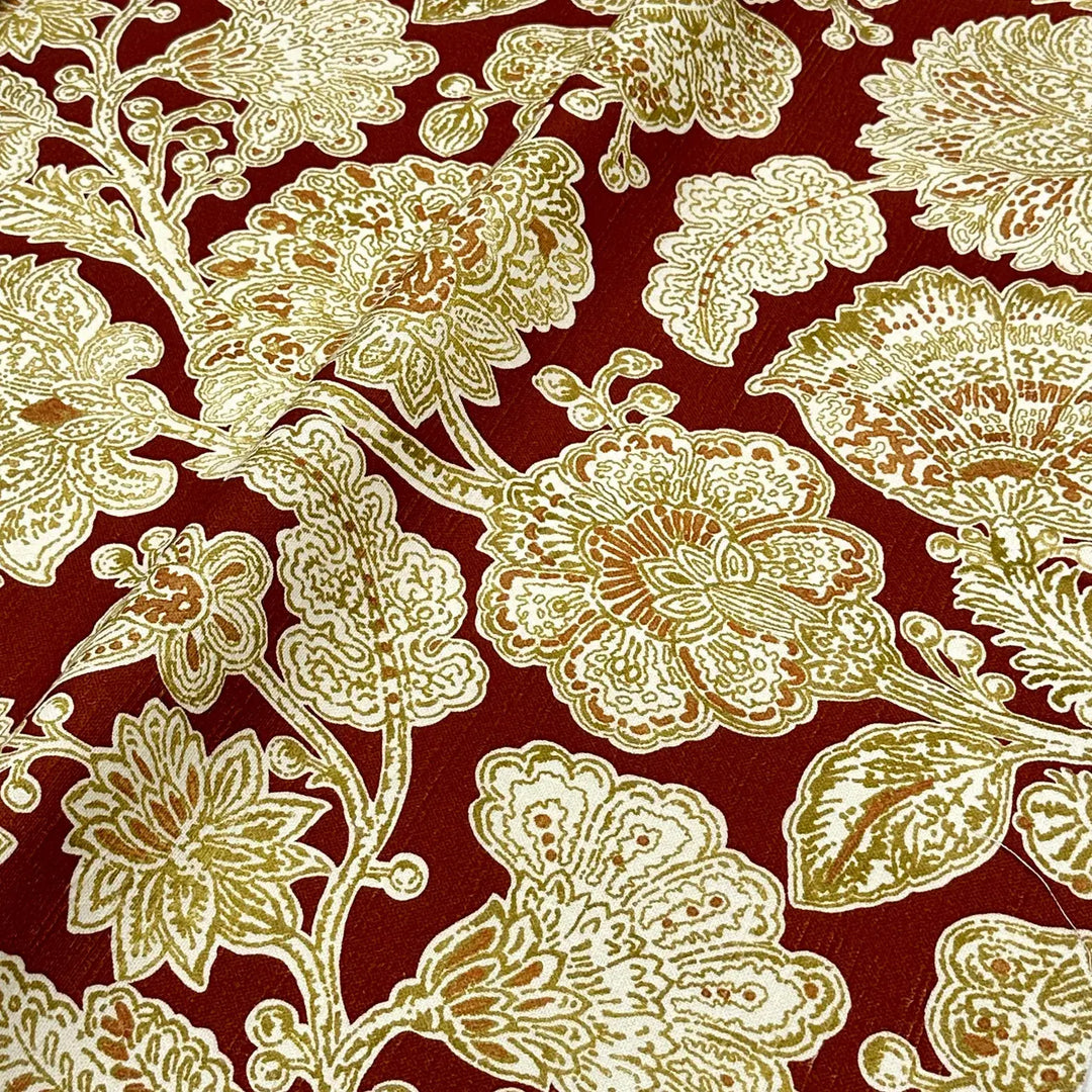 Davinia Bloom Rust 100% Cotton Fabric