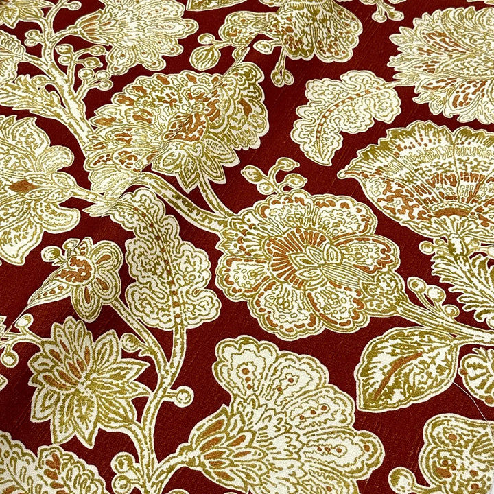 Davinia Bloom Rust 100% Cotton Fabric
