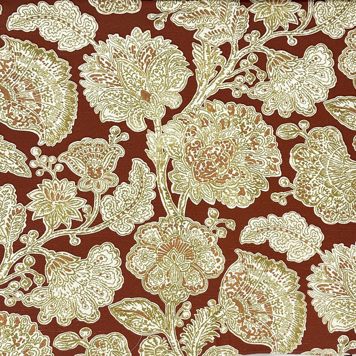 Davinia Bloom Rust 100% Cotton Fabric