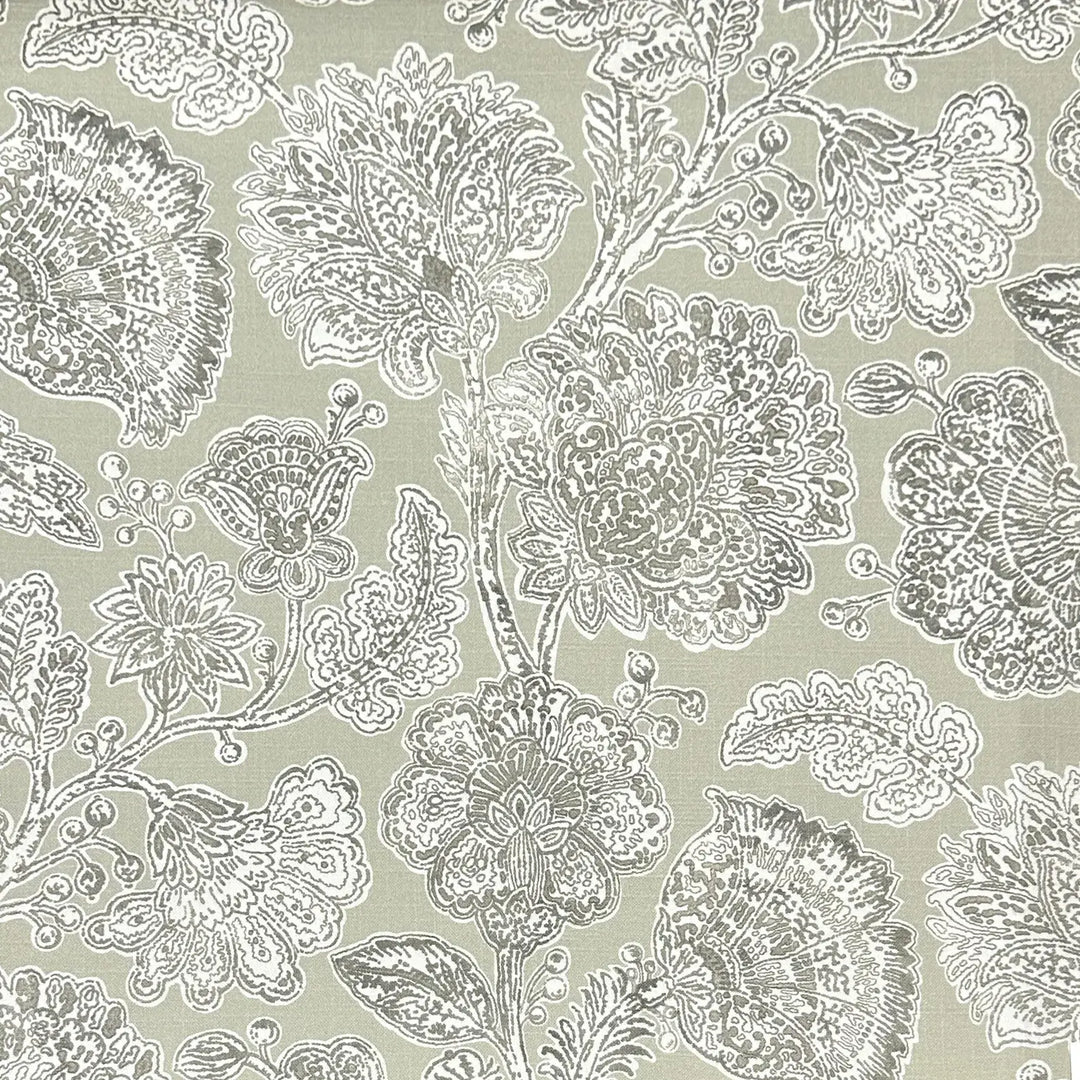 Davinia Bloom Taupe Beige 100% Cotton Fabric