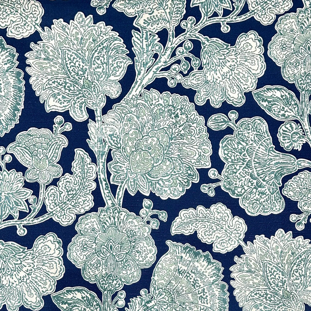 Davinia Bloom Dark Blue 100% Cotton Fabric