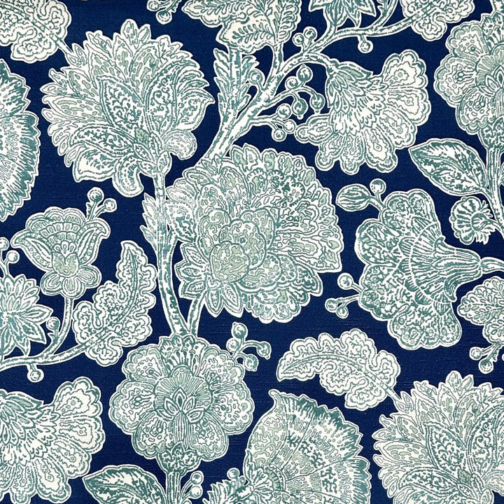Davinia Bloom Dark Blue 100% Cotton Fabric