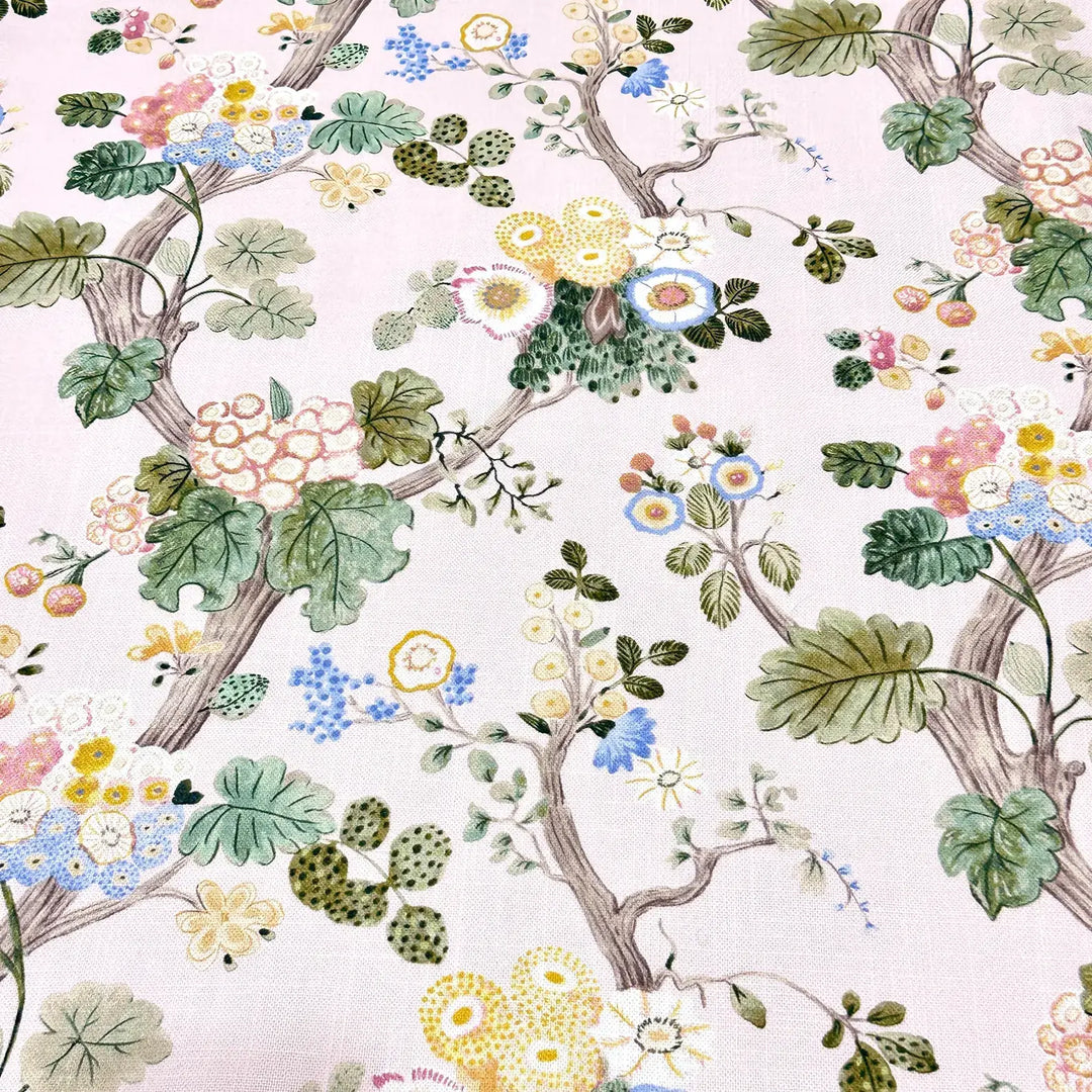Alice Pink Petal Bloom Garden 100% Cotton Fabric